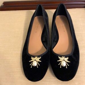 Zara velvet low heel